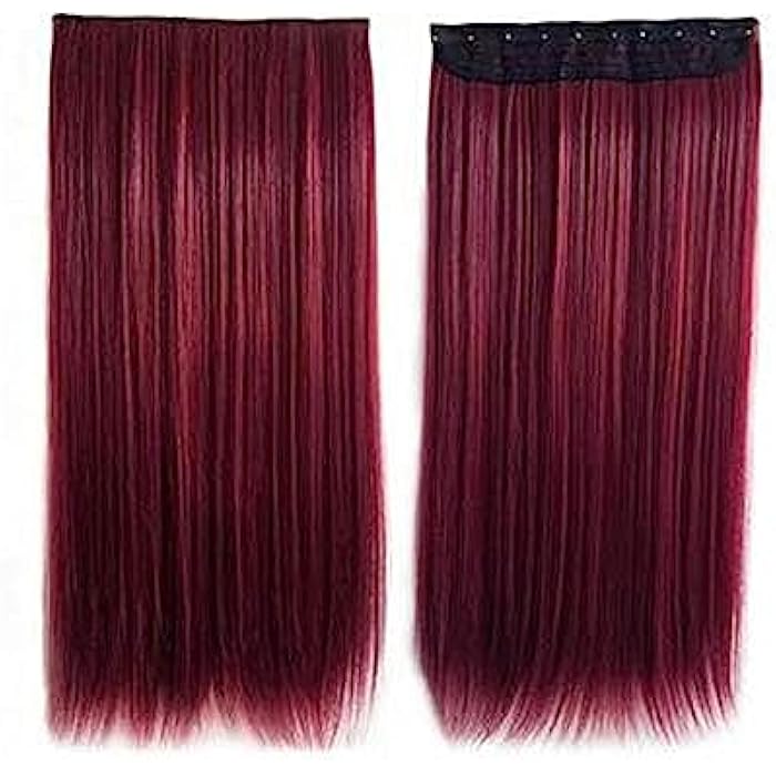 DILLARDS 5 Card Hairpiece One Piece Thickening Straight Hair Five Clip Hair Curtain Wig Piece Without Hair Extension Piece 60Cm - Image 2